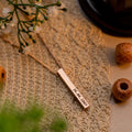 Personalized Name Bar Necklace - Gold-Plated Metal Bar Pendant for Women | Zestpics
