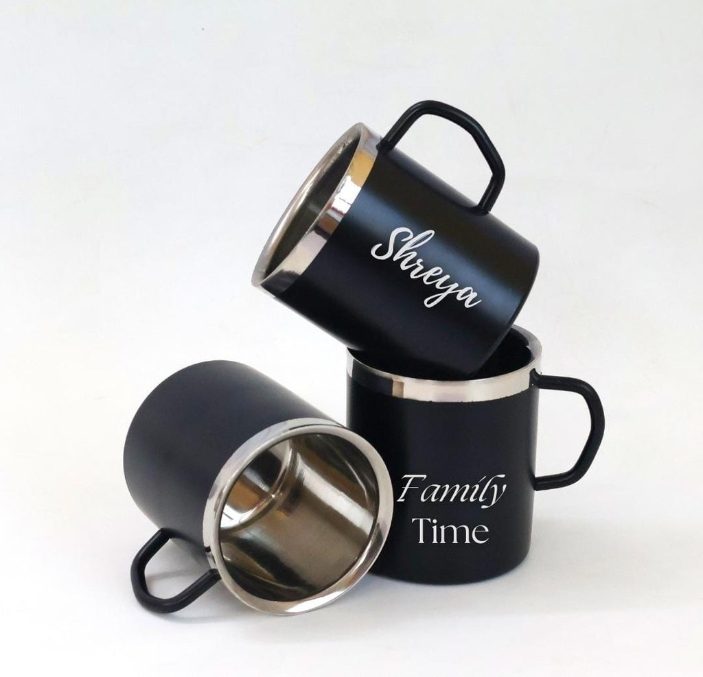 Customised Black Steel Mug | Make a Unique Gift for Any Occasion | Zestpics