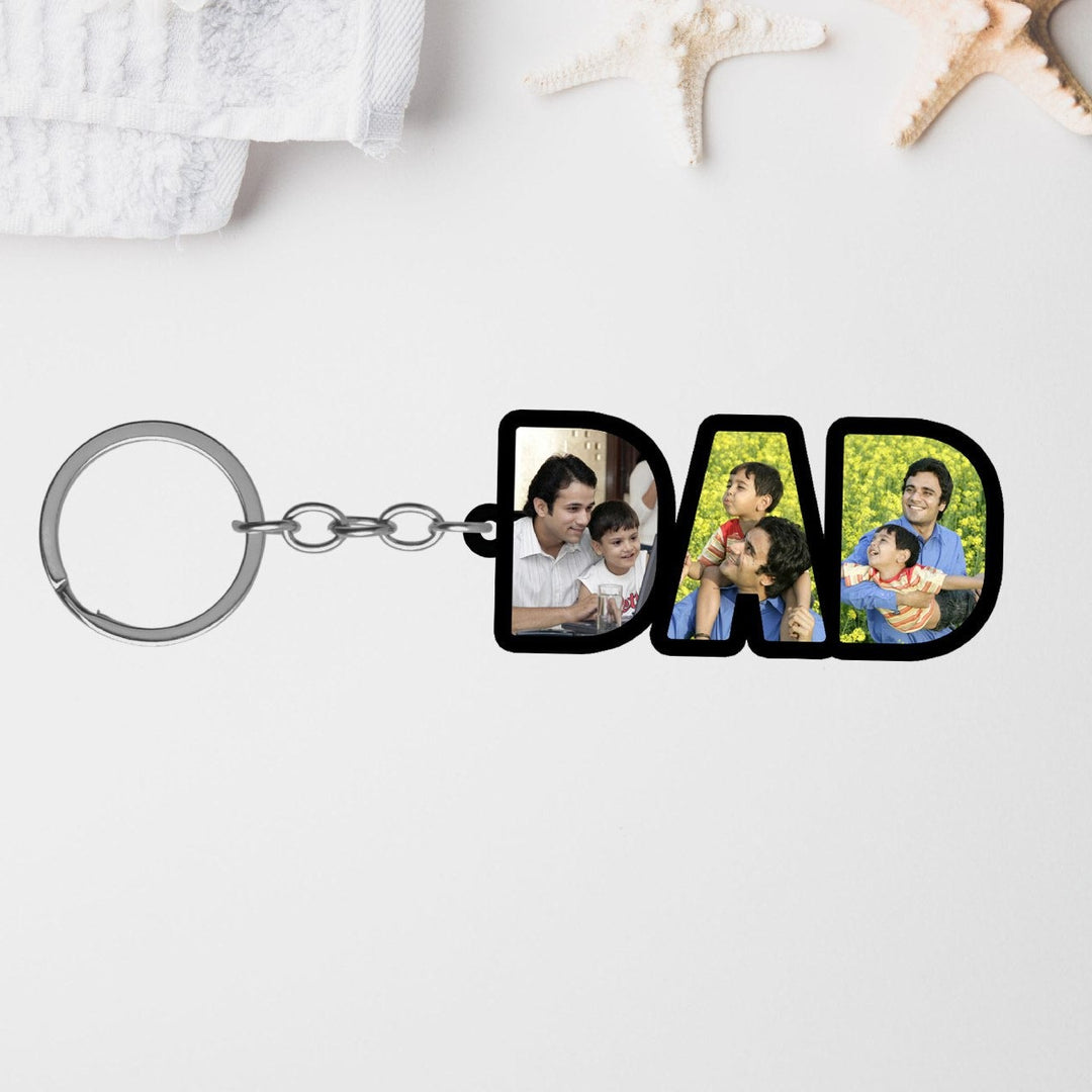 Personalized Relationship Photo Keychains | LOVE, BFF, BRO, SIS, MOM, DAD | Zestpics