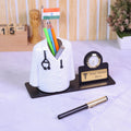 Personalized doctor pen stand with clock and name plate gift for doctors – Zestpics


