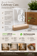Personalized Doctor Portrait Lamp with White LED Light | Zestpics