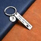 Personalized Drive Safe Keychain with Initial Charm | Zestpics
