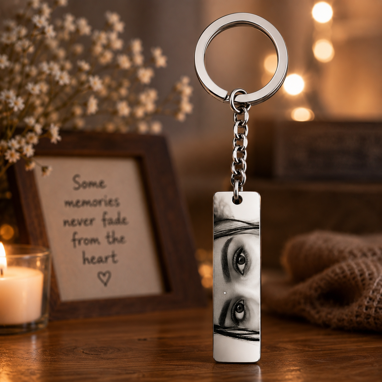 Laser Engraved Eye Keychain | Zestpics