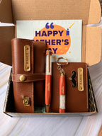 Personalized Father's Day Gift Set: Wallet, Pen, Keychain & Case (₹1499) | Zestpics