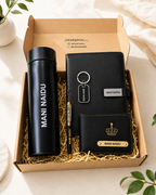Personalised Wallet Diary Pen Bottle Combo Gift Set for Him | Zestpics