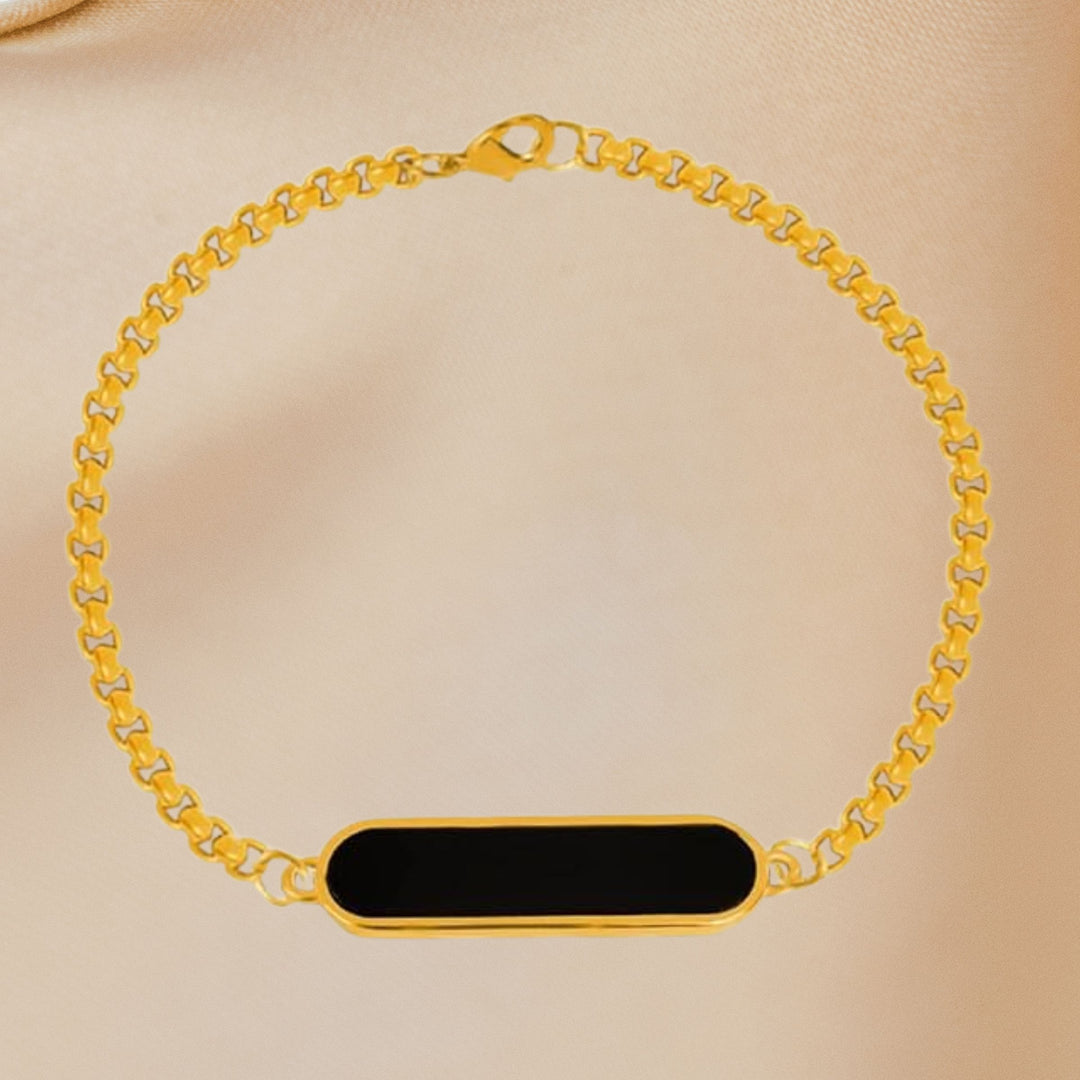 Personalized gold bracelet chain with name engraving for men and women – custom gift by Zestpics