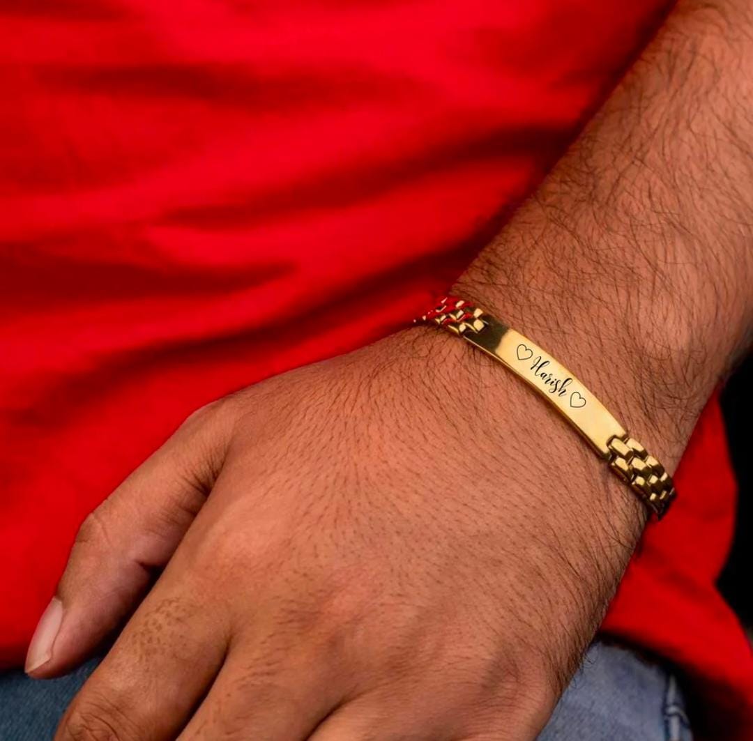 Unique name engraved bracelet for best friend gift - Zestpics

