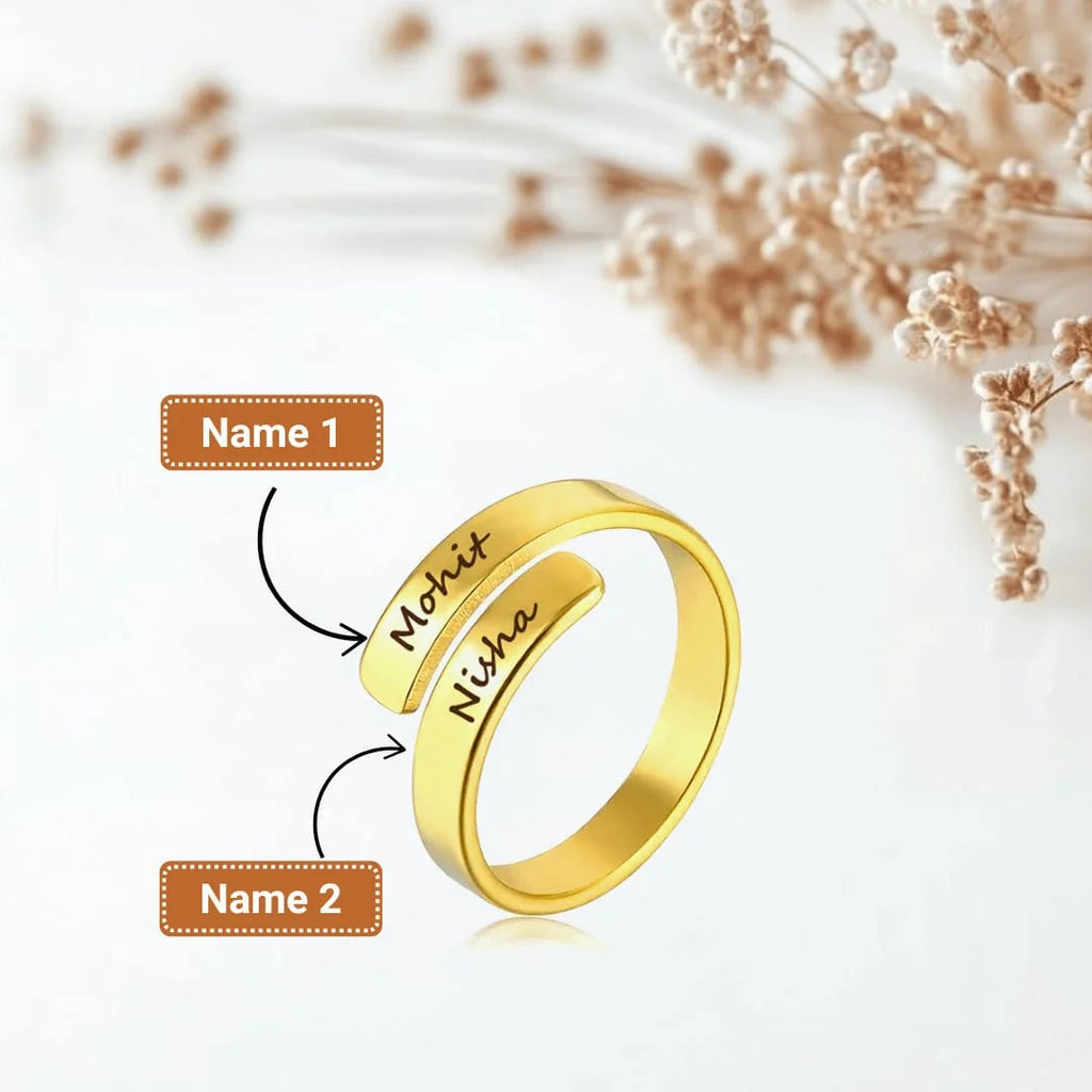 personalised valentine rings for him and her | Zestpics