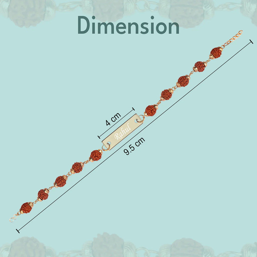 Handmade Metal Rudraksha Rakhi | Zestpics