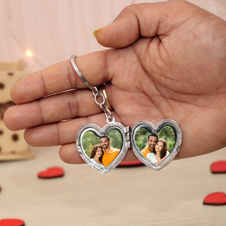 Heart Keychain with 2 Photos | Zestpics