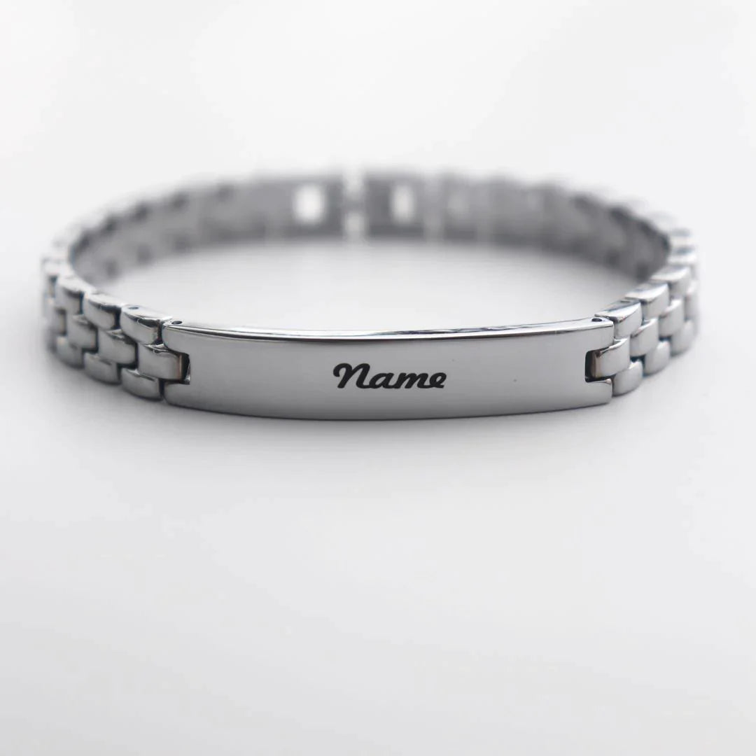 Zestpics Silver Personalized Name Bracelet - 316L Stainless Steel Jewellery
