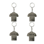 Customized Sports Jersey Metal Keychains | Zestpics