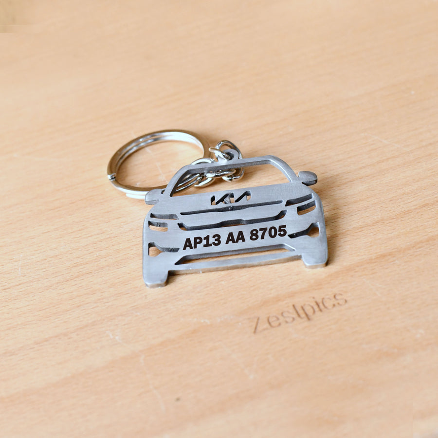Personalised Metal Double Sided Registration Number Plate Keyring - Foto 10