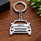 Personalized Kia Car Keychain | Custom Car Number & Name from Zestpics