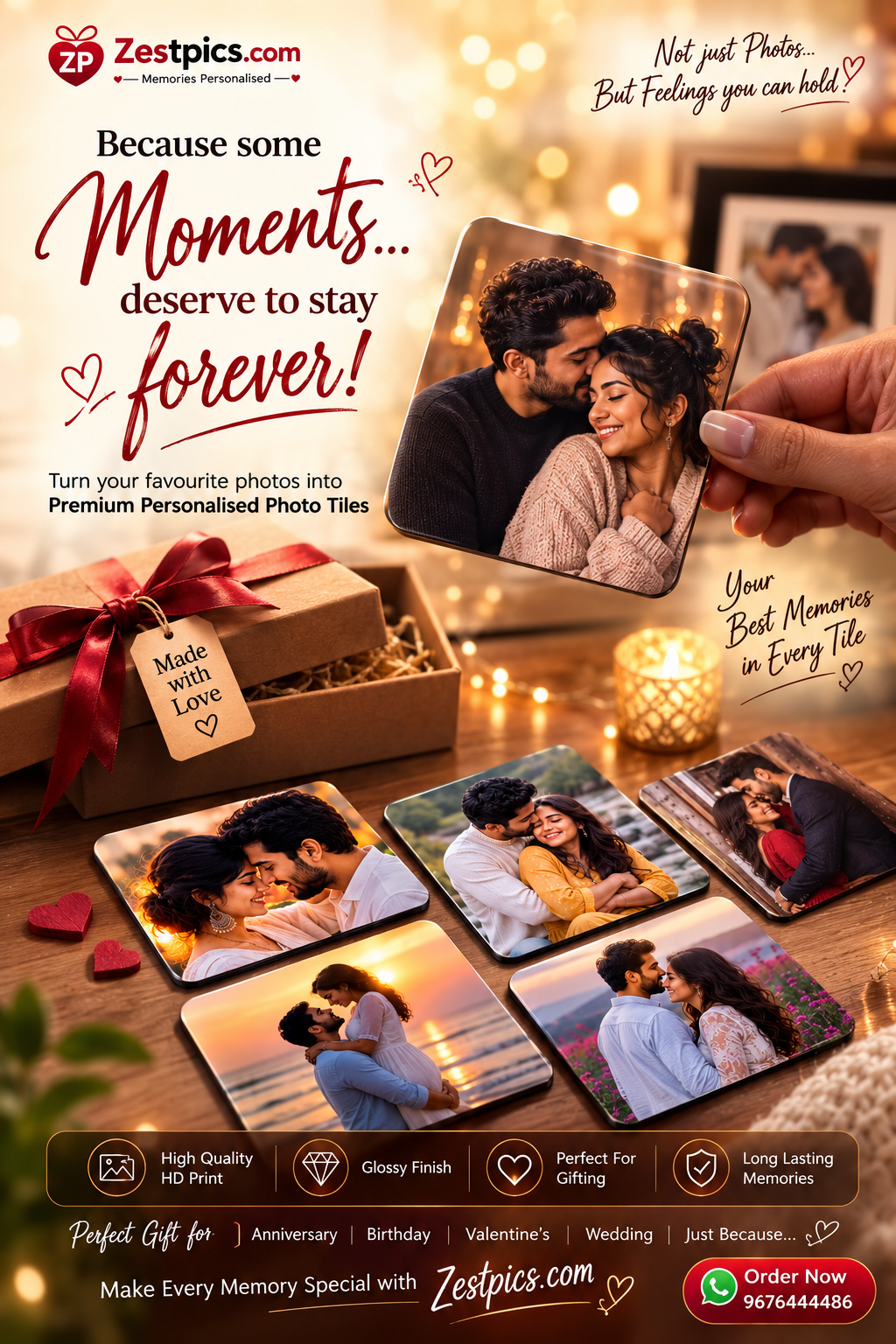 Personalised Photo Magnets for Couples – Custom Romantic Photo Gift | Zestpics.com