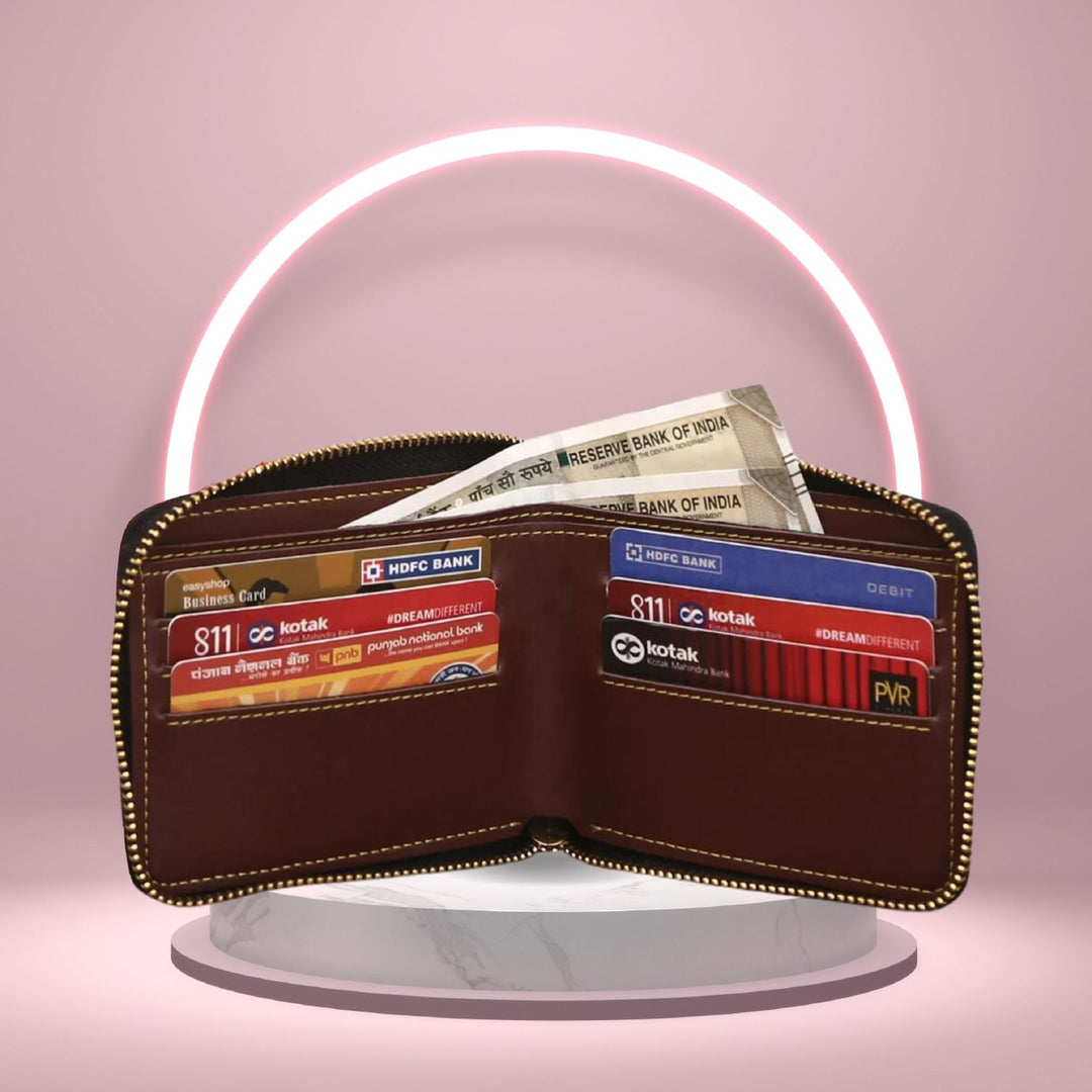 Buy Custom Wallet, Unisex Zipper Wallet, Personalised Wallet online at Zestpics