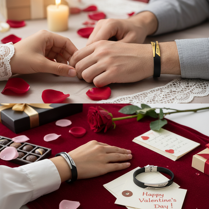 romantic personalised bracelet for couples | Zestpics