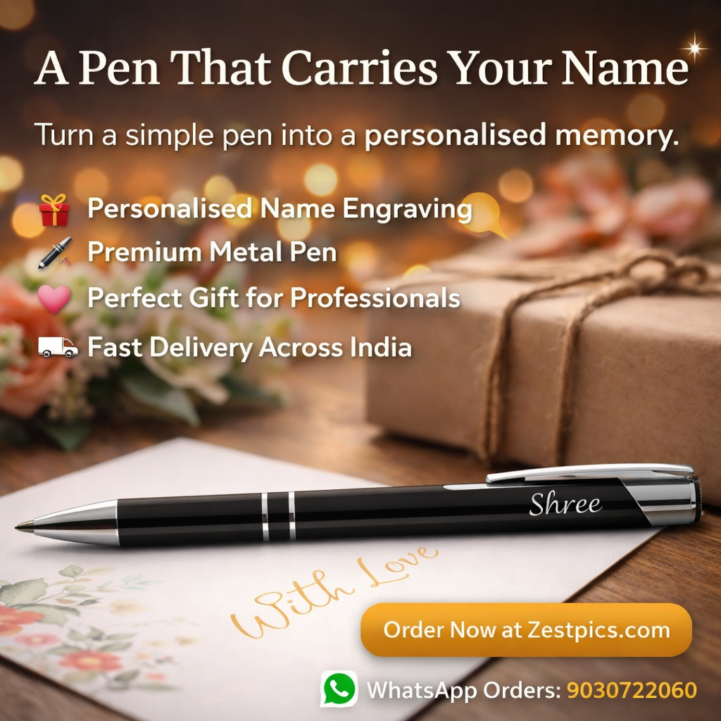 Personalised Name Engraved Premium Metal Pen – Custom Gift for Professionals