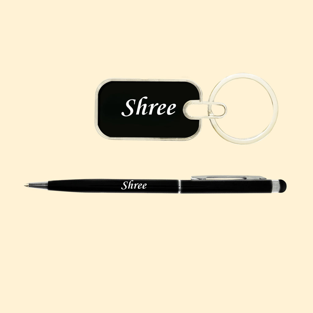 Premium personalised pen gift with keychain for corporate gifting