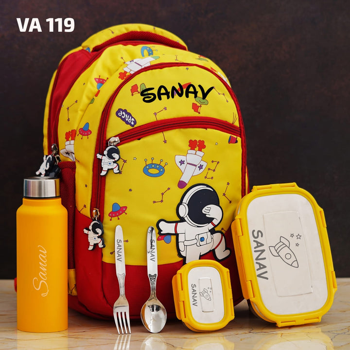 Veigo Lunch Box & Bottle with Personalized School Bag | Zestpics

