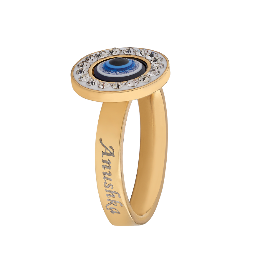 Personalised Name on Evil Eye Ring | Protect Yourself from Negative Energy | Zestpics