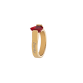 Personalised Name Ring with Red Heart Ruby Stone | A Unique and Meaningful Gift