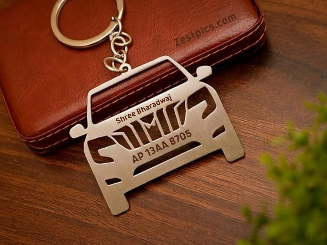 Personalised Mahindra XUV700 Key Chain with Name | Zestpics