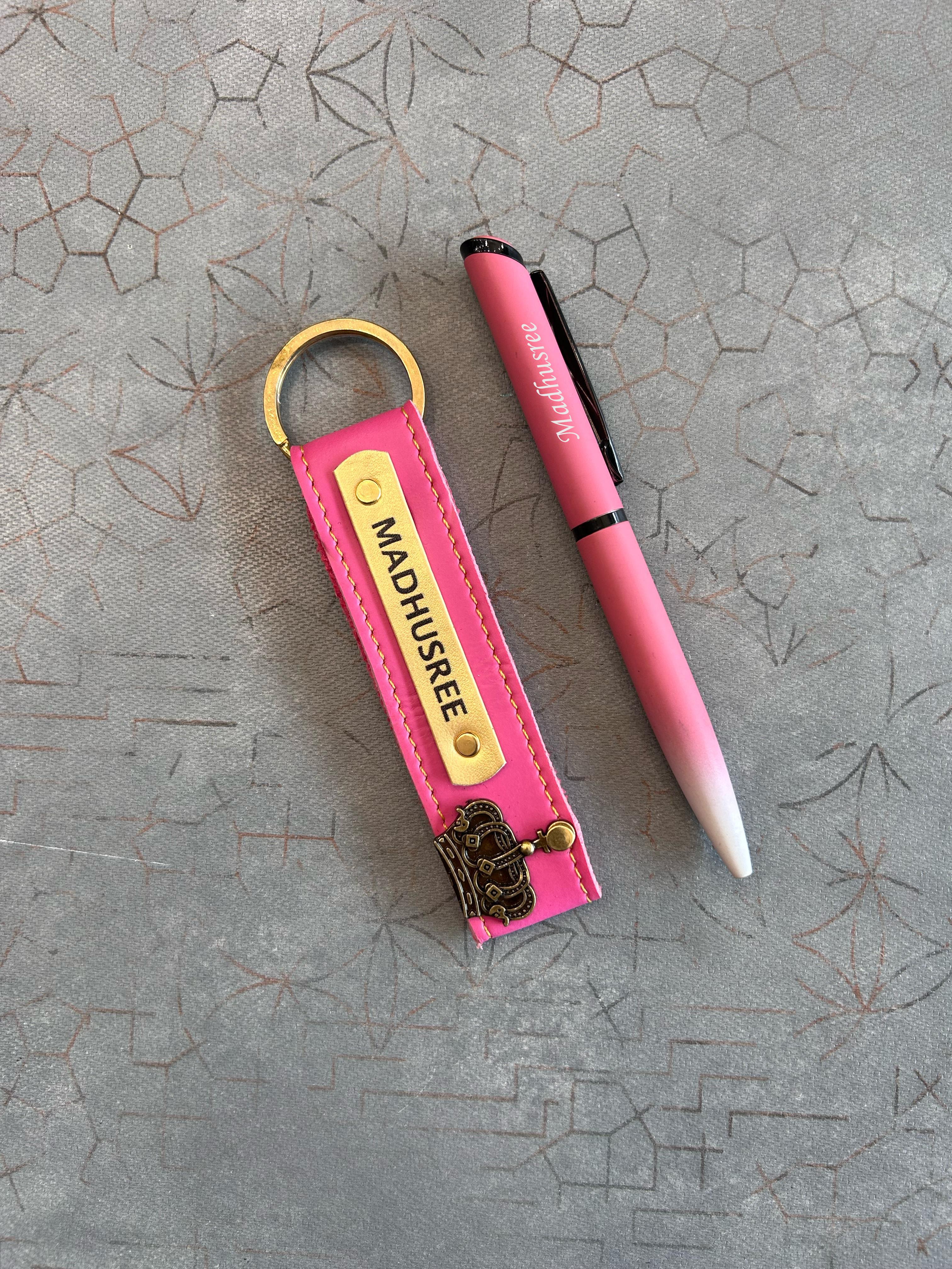 Buy Personalized Pen & Keychain Combo Online | Custom Name Gift
