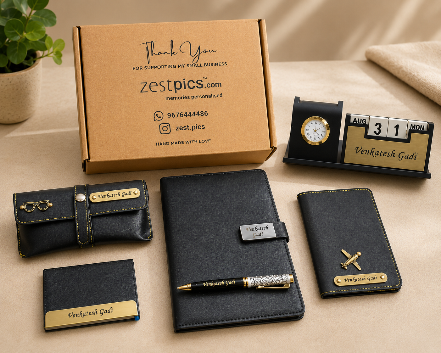 Premium Personalized Executive Gift Combo by Zestpics