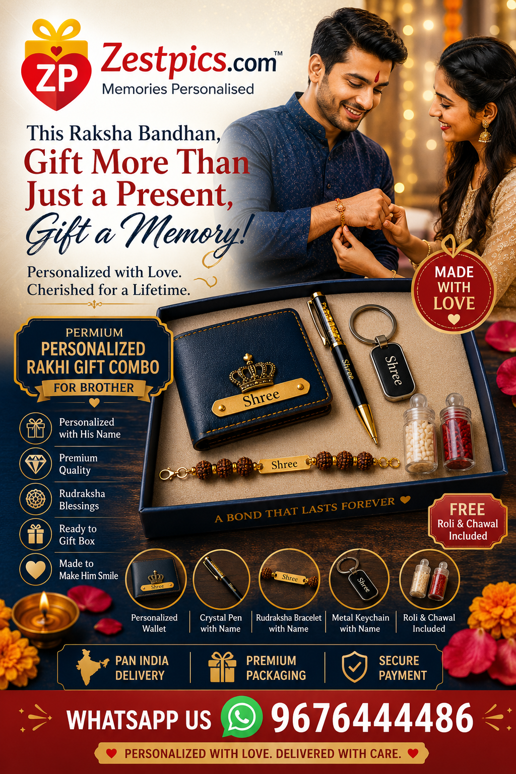 Zestpics Personalized Rakhi Collection