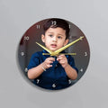 Personalised Square 12x12 inches Photo Acrylic Clock with custom photo print for home decor or gifting | Zestpics