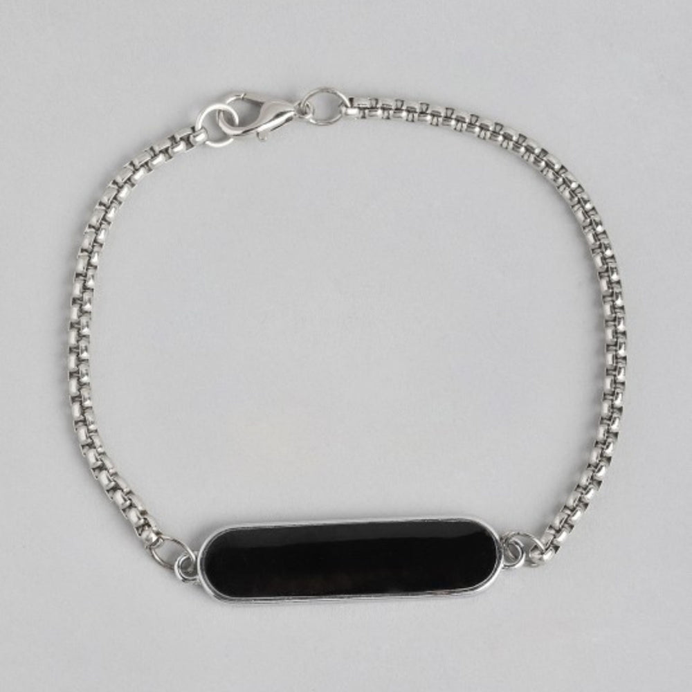 Custom silver bracelet chain with engraved name – stylish personalized gift for him or her by Zestpics