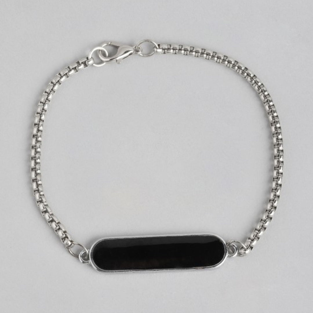 Custom silver bracelet chain with engraved name – stylish personalized gift for him or her by Zestpics