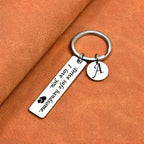 Romantic Initial Keychain with Custom Message | Zestpics