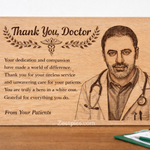 Personalized Thank You Doctor Wooden Plaque with Photo | Doctor Appreciation Gift | Zestpics