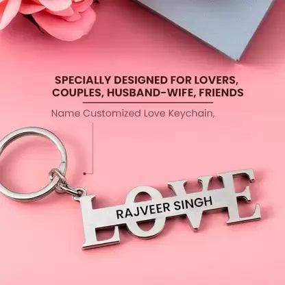 Personalized Love Metal Keychain | Valentine's Day Gift for Him/Her ...