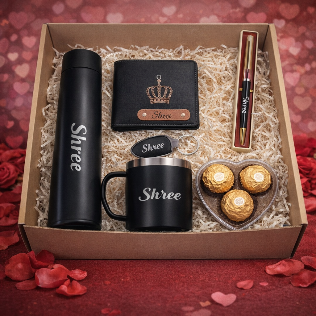 Personalised Valentine gift combo with name | Zestpics