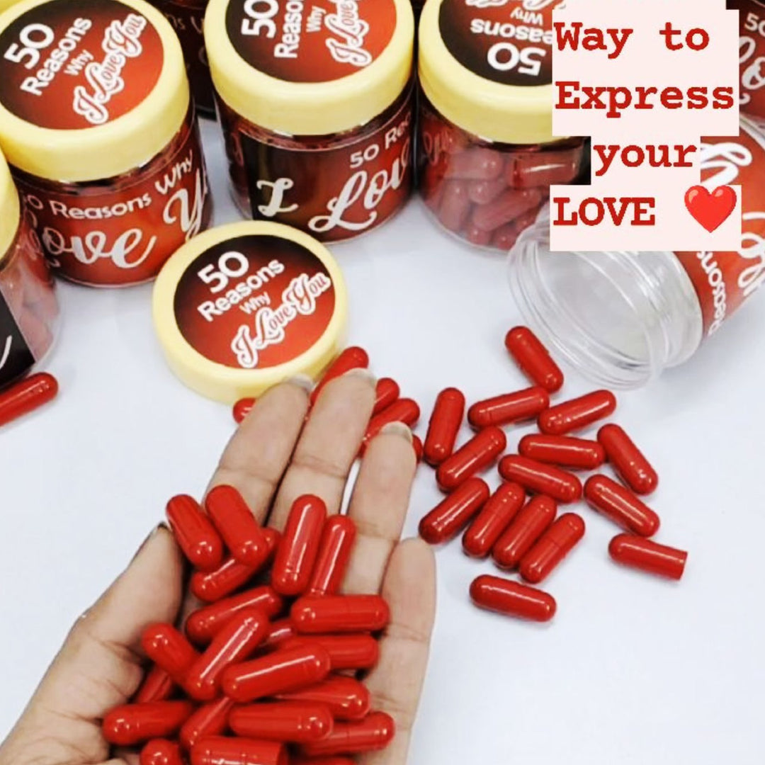 50 Reasons Why I Love You Capsules | Romantic Gift for Couples | Zestpics