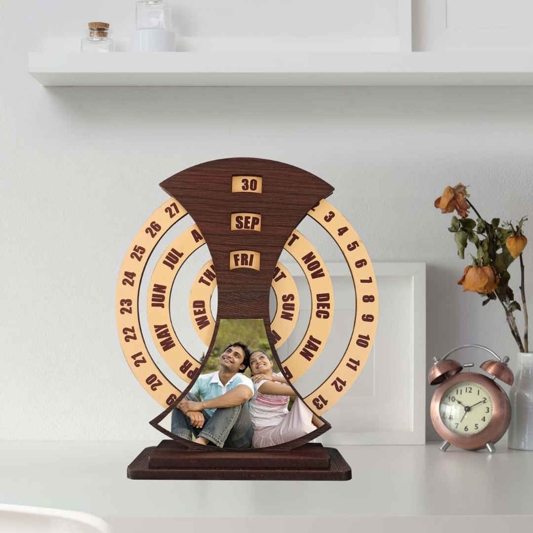 Wooden Perpetual Photo Calendar | Personalised Calendar | Zestpics