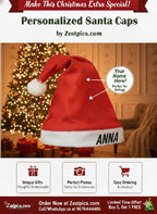 custom christmas santa hat with name | Zestpics