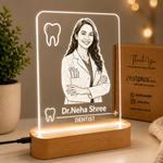 Personalised Dentist Gift | Custom LED Acrylic Portrait Lamp