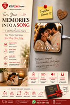 Personalised Music Photo Magnet by Zestpics with custom photo and song