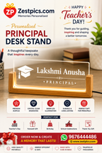 Personalised Principal Desk Stand Teacher's Day gift with acrylic plaque