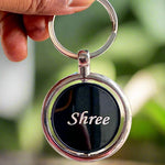 Personalised Double-Sided Metal Rotating Keychain – Custom Name on Both Sides