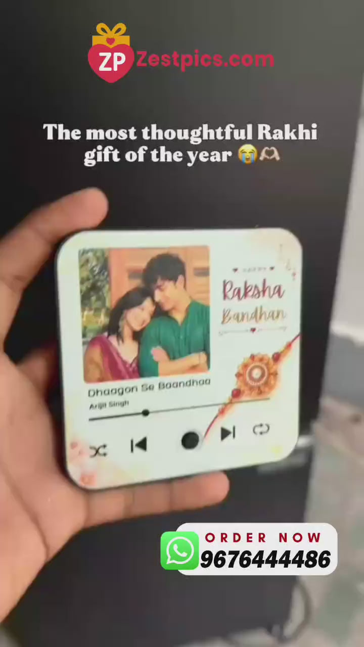 Personalised photo magnet with custom song and couple picture – Zestpics