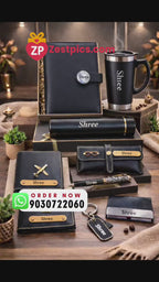 Personalized Premium Black Gift Set for Men – Diary, Mug, Wallet, Pen & Accessories | Zestpics