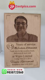 Adorable Gift For Retirement – Personalised Engraved Wooden Plaque