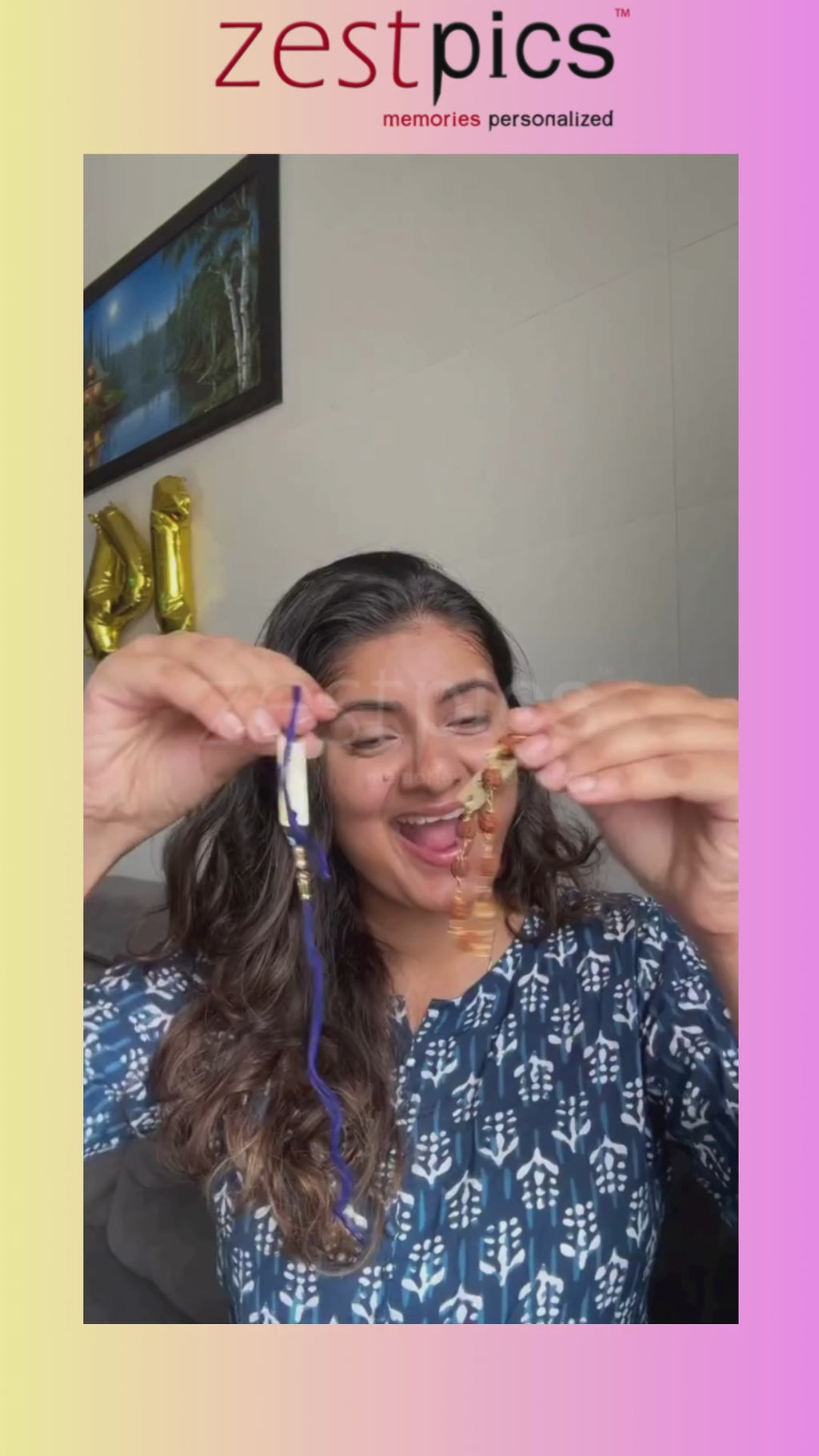 Personalised Evil Eye Rakhi with Name from Zestpics

