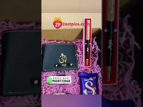 Personalised Valentine Gift Combo – Name Printed Bottle, Mug, Wallet, Pen, Keychain & Chocolates | Zestpics