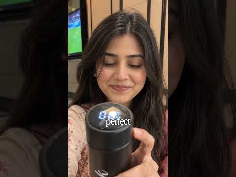 Personalised Smart Water Bottle – Black with Temperature Display – Zestpics